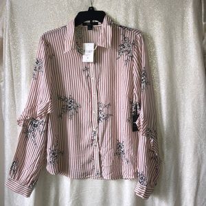 Floral button up blouse
